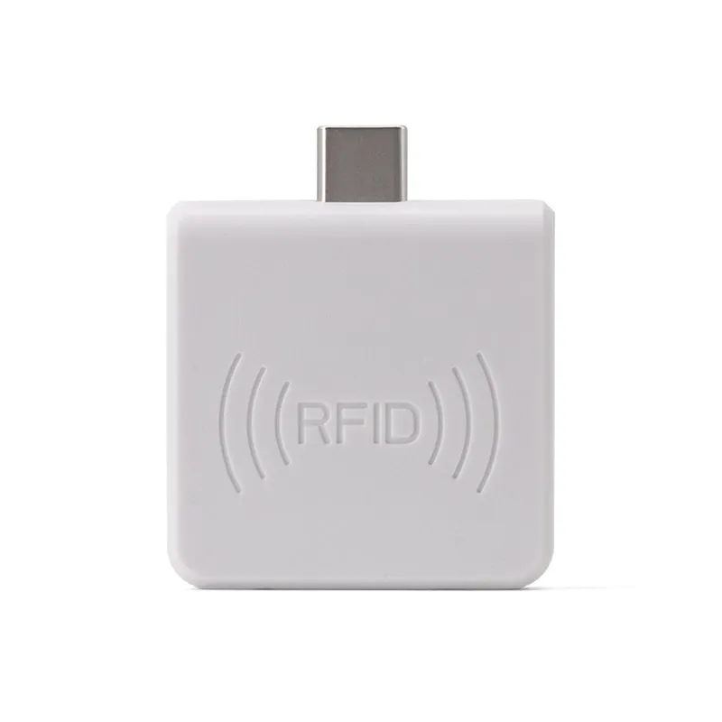 A220-C 134.2kHz USB-C reader in white, front view