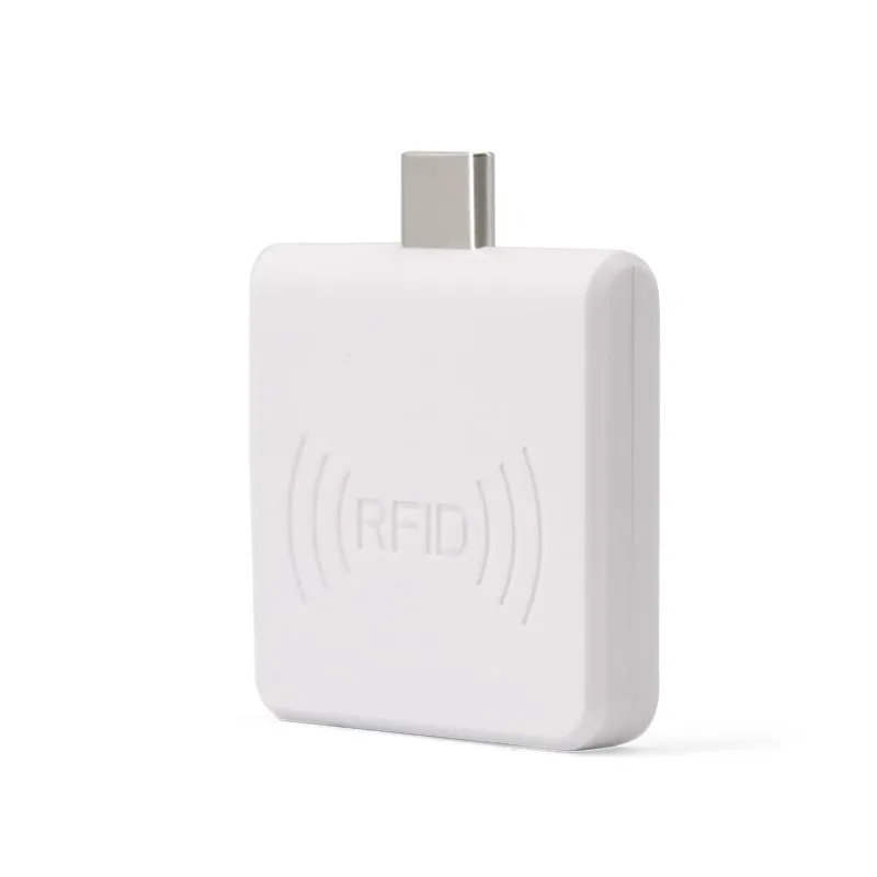 A220-C white USB-C animal tag reader, angled view