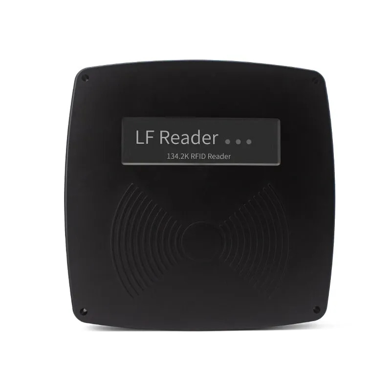 A660-M 260 × 260 mm FDX-B panel reader, front view with front label and indicator LEDs
