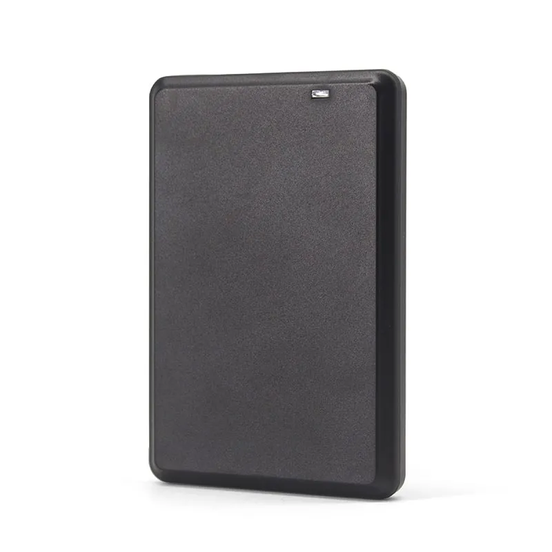 H120-U 13.56MHz USB NFC reader, angled top view of the flat matte pad with LED window