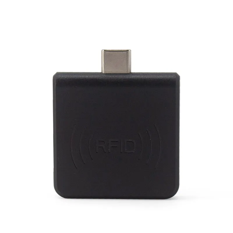 H220-C black USB-C NFC reader, straight front view