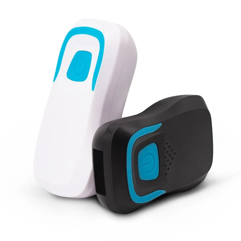 H510-B pocket Bluetooth RFID reader in white and black housings with blue trim