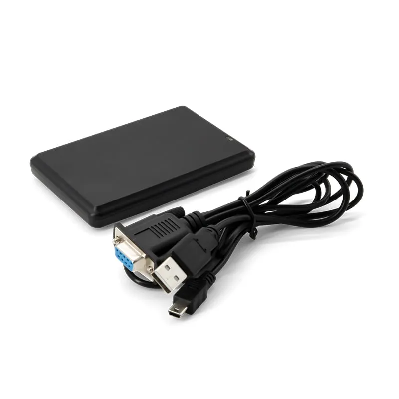 L120-R 125kHz RS232 reader with cable set: DB9 connector, USB-A and mini-USB plugs