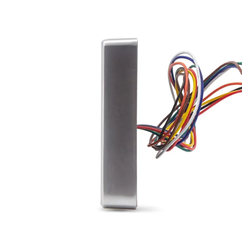 Q420-M side view showing the 18 mm profile and color-coded wiring leads