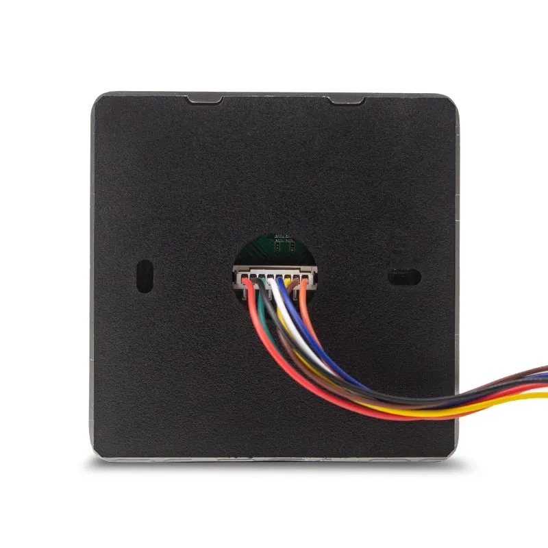 Q420-M rear view showing the connector, harness and two mounting slots