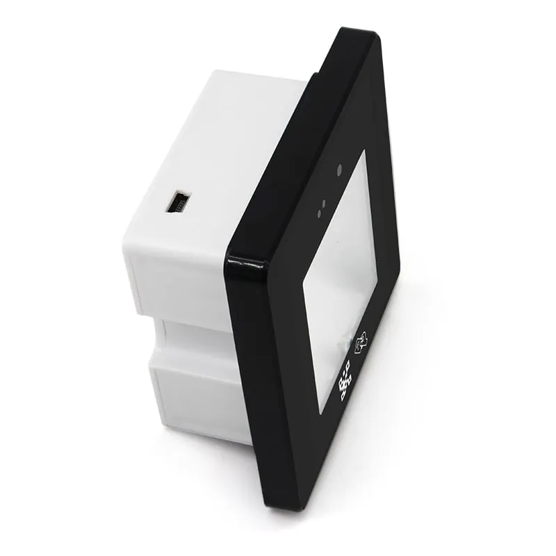 Q430-M side view of the deep rear box with the mini-USB port