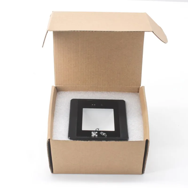 Q430-M QR access reader packed in a kraft carton with foam insert