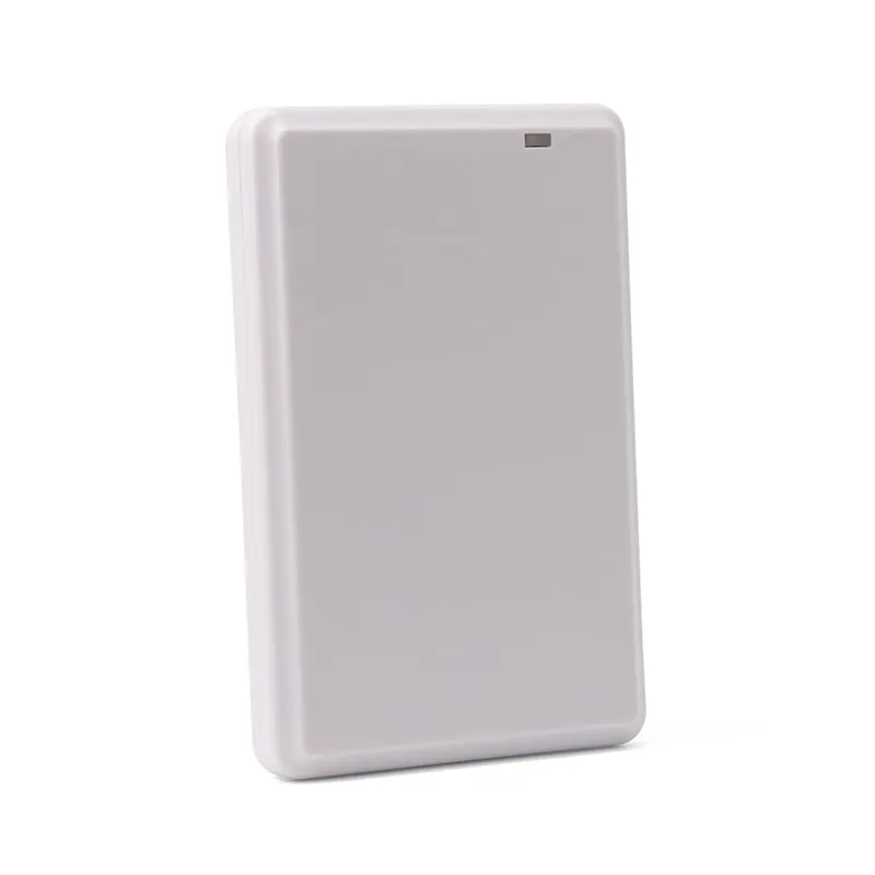 U120-U UHF RFID reader/writer, angled view from the left showing the housing edge